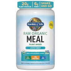 Garden of Life RAW Meal オーガニックミールリプレイスメントシェークパウダー、軽く甘い、20gタンパク質、1064 g, ビーガンに適しています