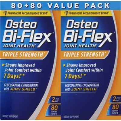 Osteo Bi-Flex Остео Би Флекс тройная сила с витамином C, 160 шт(80+80) таблеток в оболочке