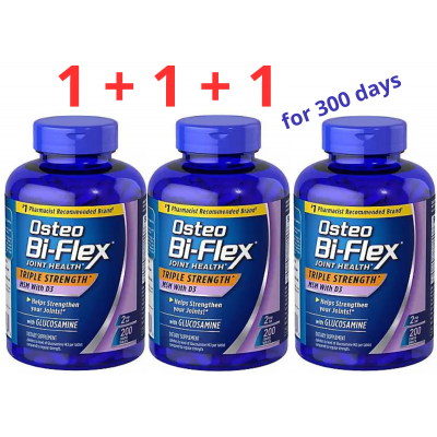 Osteo Bi-Flex Glucosamine MSM with vitamin D, 3 pk x 200 Tablets