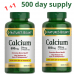 Nature's Bounty Calcium 600 mg plus Vitamin D3,2 x 500 tablets, Mineral Supplement