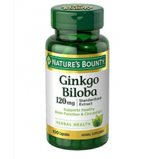 Nature's Bounty Ginkgo Bilob , ギンコビローバ イチョウエキス、120mg, 100カプセル