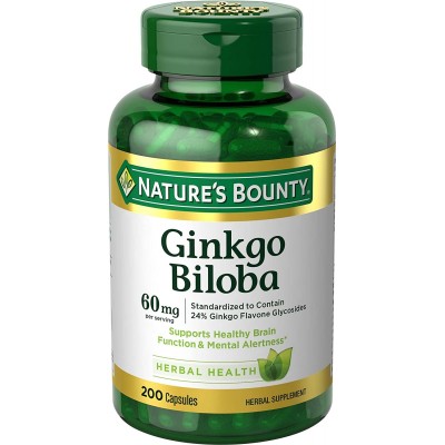 Nature's Bounty, Ginkgo Biloba /Гинкго Билоба, 60 мг, 200 капсул