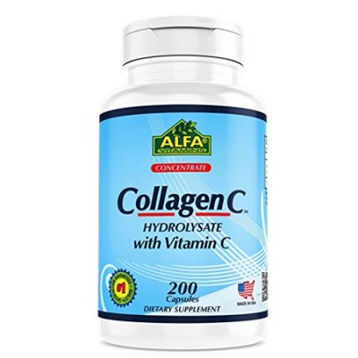 ALFA Коллаген C гидролизат - с витамином C - 200 капсул