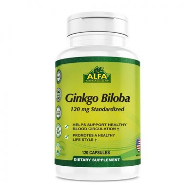 ALFA Vitamins イチョウ (Ginkgo Biloba) 120 mg-120カプセル