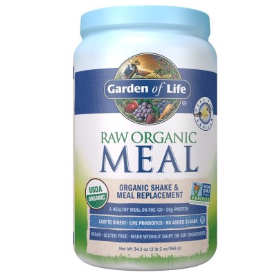 Garden of Life RAW Meal Сырая Органическая Еда, Натуральный Заменитель Приема Пищи или шейк с ванильным вкусом, 969г (34.2 oz)