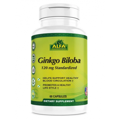 ALFA Vitamins Ginkgo Biloba, Альфа Витаминс Гинкго Билоба 120 мг - 60 капсул 