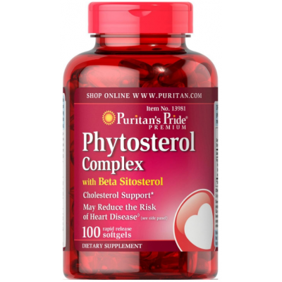 Puritan's Pride Phytosterol Complex/ Фитостериновый комплекс 1000 мг, 100 мягких капсул