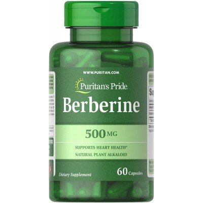 Puritan's Pride Berberine / Берберин 500 мг, 60 мягких капсул