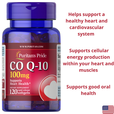 Puritan's Pride Q-Sorb™ Co Q-10 100 mg, 120 Softgels