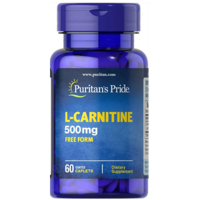 Puritan's Pride L-Carnitine 500 mg, L-карнитин 500 мг, 60 шт.