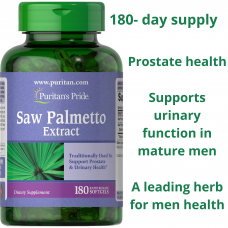 Puritan's Pride Saw Palmetto Extract, 180 Caplets