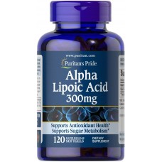 Puritan's Pride Альфа-липоевая кислота (АЛК), Alpha Lipoic Acid   300 мг, 120 капсул