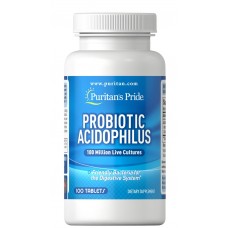 Puritan's Pride Probiotic Acidophilus, Пробиотик Ацидофилус, 100 миллионов живых культур, 100 таблеток