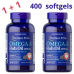 Puritan's Pride Omega-3 Fish Oil 1200 mg, 2 x 200 softgels