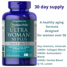 Мультивитамины для женщин старше 50 лет Puritan's Pride Ultra Woman™ 50 Плюс, 60 каплет