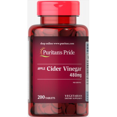 Puritan's Pride Apple Cider Vinegar 480 mg, 200 tablets