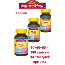Nature Made Women's Multivitamin Multi For Her, Softgels,  3 packs X 60 Count 