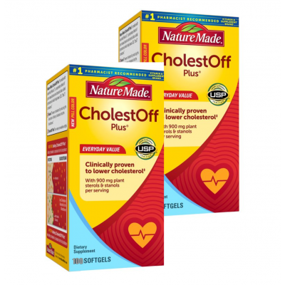 Nature Made CholestOff Plus, ХолестОфф Плюс,  2 уп по 100 мягких капсул