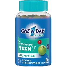 Bayer One-A-Day VitaCraves for Him Teen, комплекс мульти витаминов для подростков, для мальчиков, 60 жевательных мармеладок