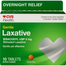 CVS Health Gentle Laxative Bisacodyl USP Tablets 5mg, 10 tb