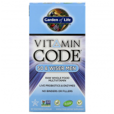 Garden of Life Vitamin Code 50 & Wiser Men's Multi/ビタミンコードマルチビタミン50歳以上の男性のために、 120ベジタリアンカプセル