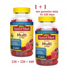 Nature Made мужские жевательные мультивитамины со вкусом вишни и ягод, 2 х 220 мармеладок