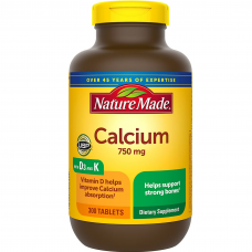 Nature Made Calcium 750 mg with D3 and vitamin K, 300 Tablets