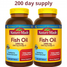 Рыбий жир Nature Made 1200 мг, 2 упаковки/400 мягких таблеток