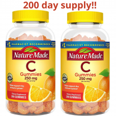Nature Made ビタミン C 250 mg、みかん風味、グミ  2 x 200 個