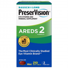 Bausch & Lomb PreserVision Eye Vitamin and Mineral Supplement AREDS 2 Formula, 210 Softgels