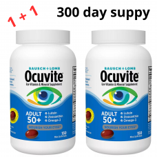 Bausch & Lomb Ocuvite Adult 50+ Eye Vitamin & Mineral Supplement,2 x 150 mini soft gels
