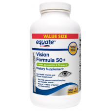 Equate Vision Formula 50+ Softgels, 300 Counts Value Size