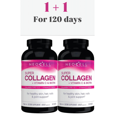 NeoCell Super Collagen + vitamin C with Biotin, 360 tablets x 2 packs