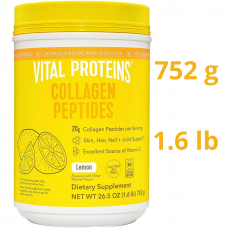 Vital Proteins с коллагеновыми пептидами со вкусом лимона, гидролизованный порошок коллагена, 752 г