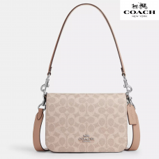 Coach Quinn Bag In Signature Canvas /Silver/Sand/Taupe