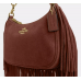 Coach Teri Shoulder Bag With Fringe suede/Im/Vintage Brown Coach Teri Shoulder Bag With Fringe suede/Im/Vintage Brown