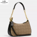 Coach Teri Shoulder Bag In Signature Canvas Gold/Khaki/Black