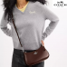 Coach Сумочка на плечо Teri Shoulder Bag глянцевая кожа Спаццолато, кленово-коричневая с серебром  