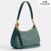 Coach Teri Shoulder Bag In Blocked Signature Leather Gold/Sage/Dark Turquoise