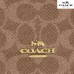 Coach Мини-сумка тоут c подвеской-зеркало в фирменном канвас, Золотисто-бежевый/светло-шампанский