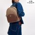 Coach Court Backpack In Signature Canvas Gold//Tan/Brown