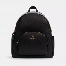Coach Court Backpack pebbled leather/Gold/Black