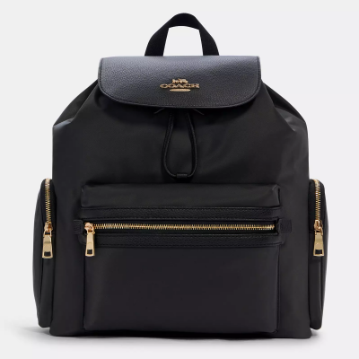 Coach Baby Backpack Nylon and refined leather /Gold/Black