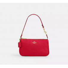 Coach Nolita 19 из галечной кожи/золото/красная гвоздики