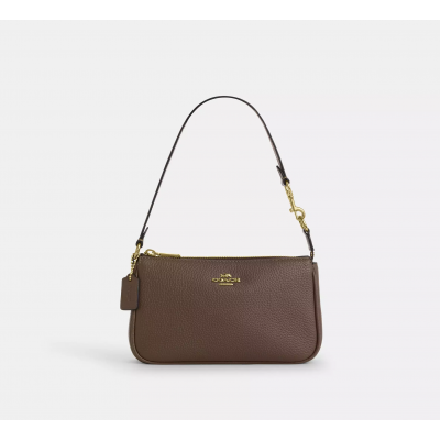 Coach Nolita 19  из натуральной галечной кожи/ золото/темный камень