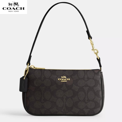 Coach Nolita 19 из фирменной канвас, золото,грецкий орех, черный