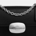 Coach Eliza Flap Crossbody Leather Silver/Black