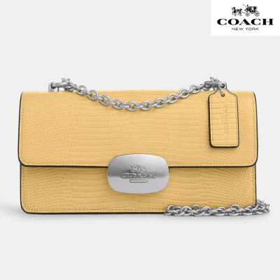 Coach バック フラップ  Eliza イライザクロスボディ シルバー/干し草