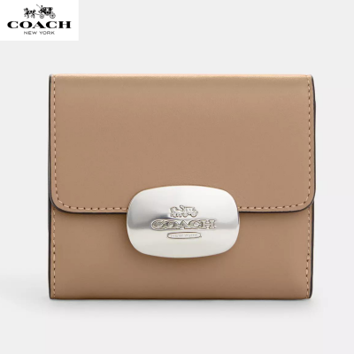 Coach Eliza コーチ・エリザ 小さな財布 洗練されたカーフレザーシルバー/トープ