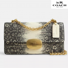 Coach Eliza Flap Crossbody leather/Gold/Natural